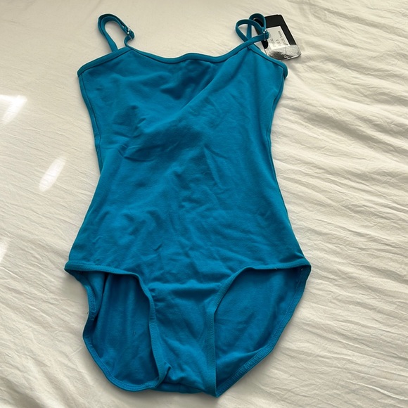 Theatricals Turquoise Blue Ballet Leotard cotton Camisole size small NEW - Picture 1 of 2